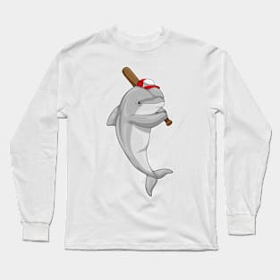 Dolphin Baseball Baseball bat Long Sleeve T-Shirt